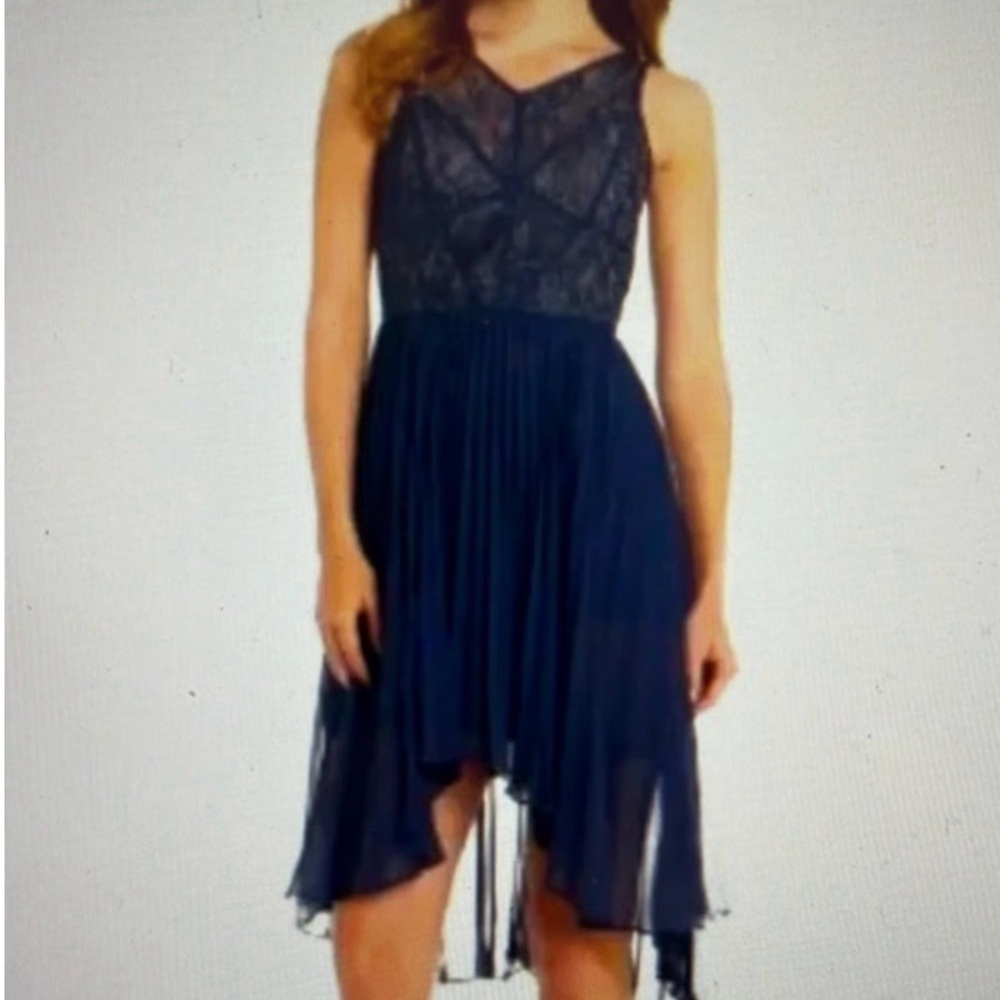 BCBG Navy Blue Lace Dress